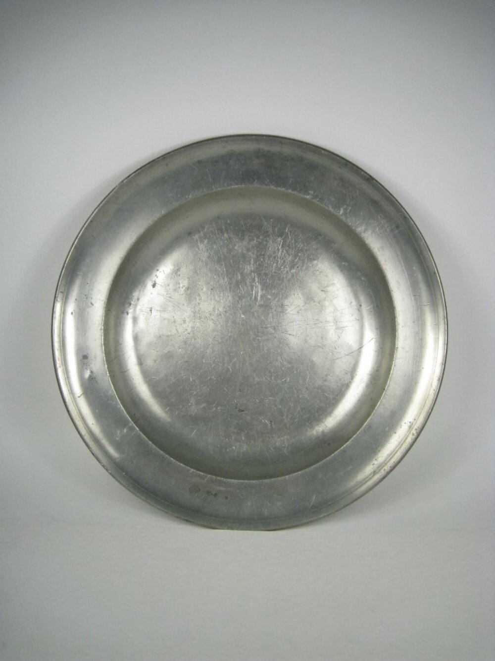Vintage Pewter Plate Home Decor Hallmarks Antique 12 Diameter Round Design